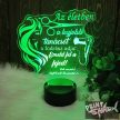 Fényemlék LED talppal Fodrászos 