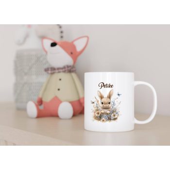 névre szóló nyuszis bögre felirattal húsvéti ajándék
