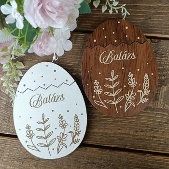 gravírozott húsvéti tojás pénzátadó fa ajándék